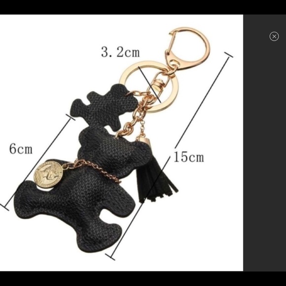 3 COLOR BEAR 🐻 Key/Purse Charm, ring, chain, clip - Picture 8 of 8